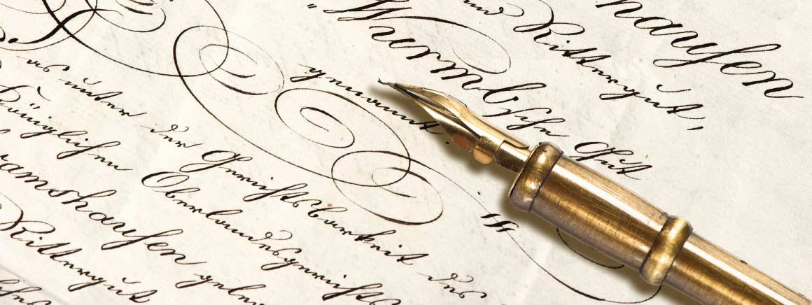 Hobbytrainingen, creatieve cursussen, schrijven. Leer sierlijke schrijven met een cursus kalligrafie. Zo schrijf je de mooiste teksten.