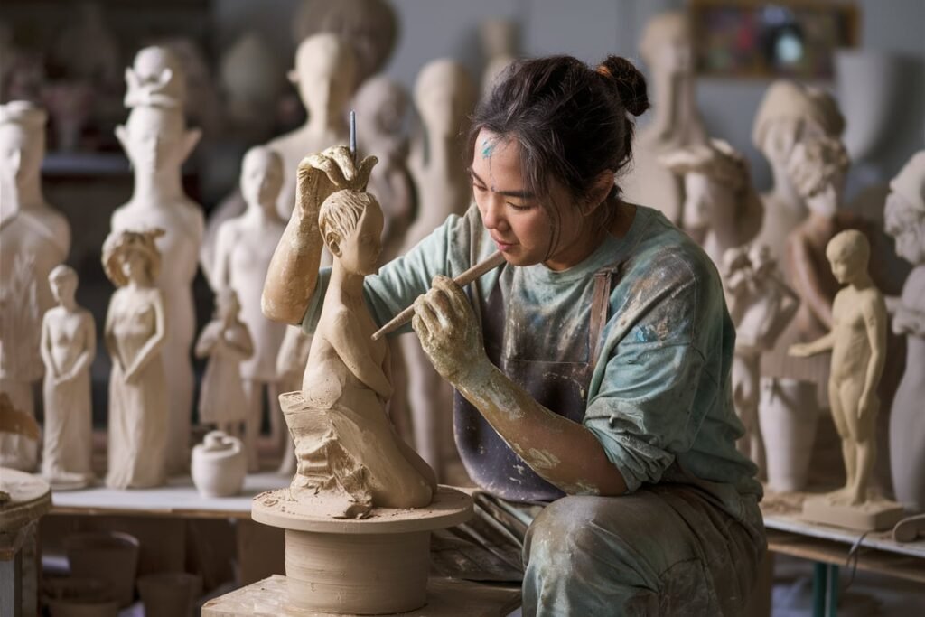 Cursist – Beeldhouwen in keramiek